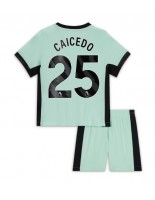 Chelsea Moises Caicedo #25 Alternativní dres pro děti 2023-24 Krátký Rukáv (+ trenýrky)